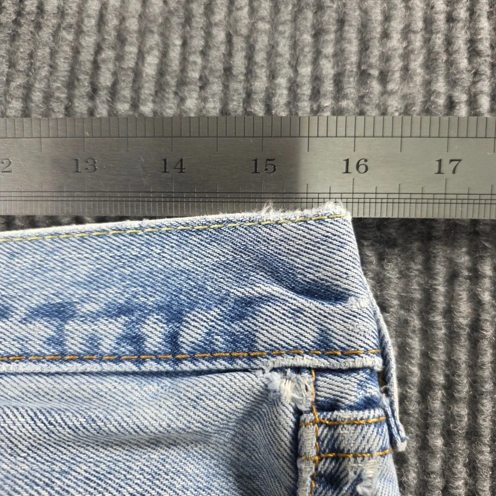 Levis 505 Regular Fit Straight Leg Light Wash Denim Jeans Mens 34x32 00505-4891